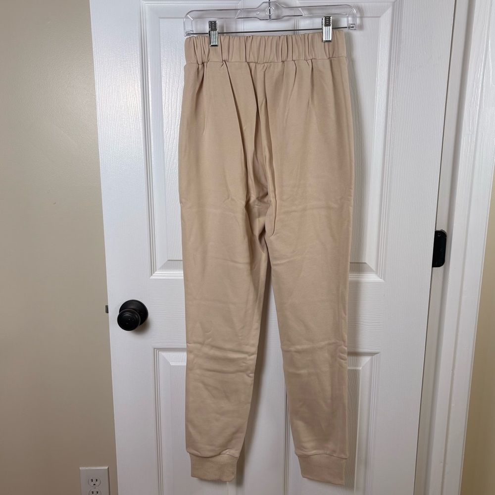 NWT LBLC The Label (Revolve) Women's Joggers Sweatpants Cream Off-White Sz Small - Picture 6 of 9